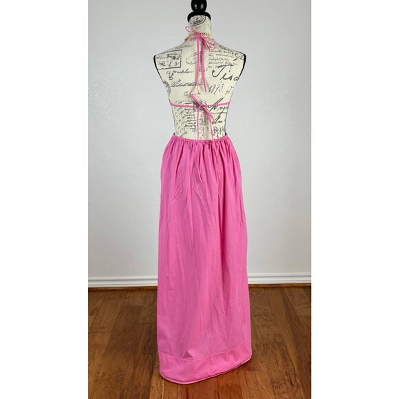 B1 STAUD Open Back Halter Maxi Dress Women Medium Cocktail Cruise Holiday Beach - Picture 7 of 11